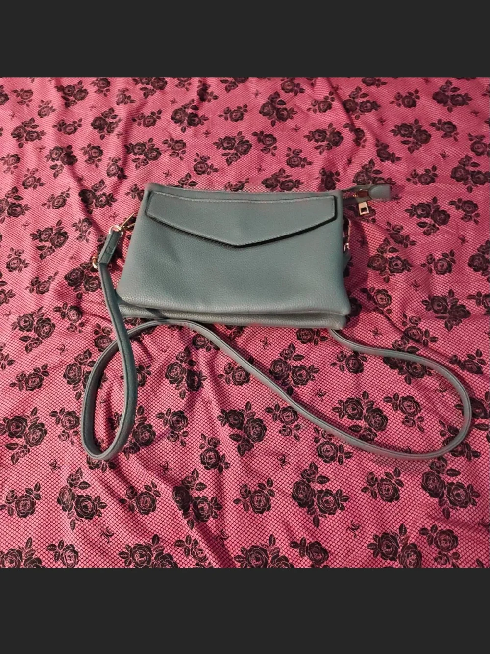 Teal Crossbody Envelope Flap Bag - Women